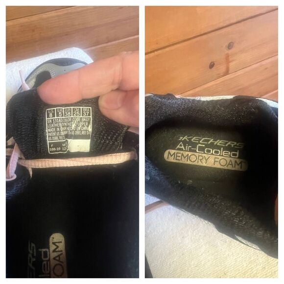 Skechers D'Lites 1.0 running shoes Black/Gray Sz 8 - Picture 8 of 8